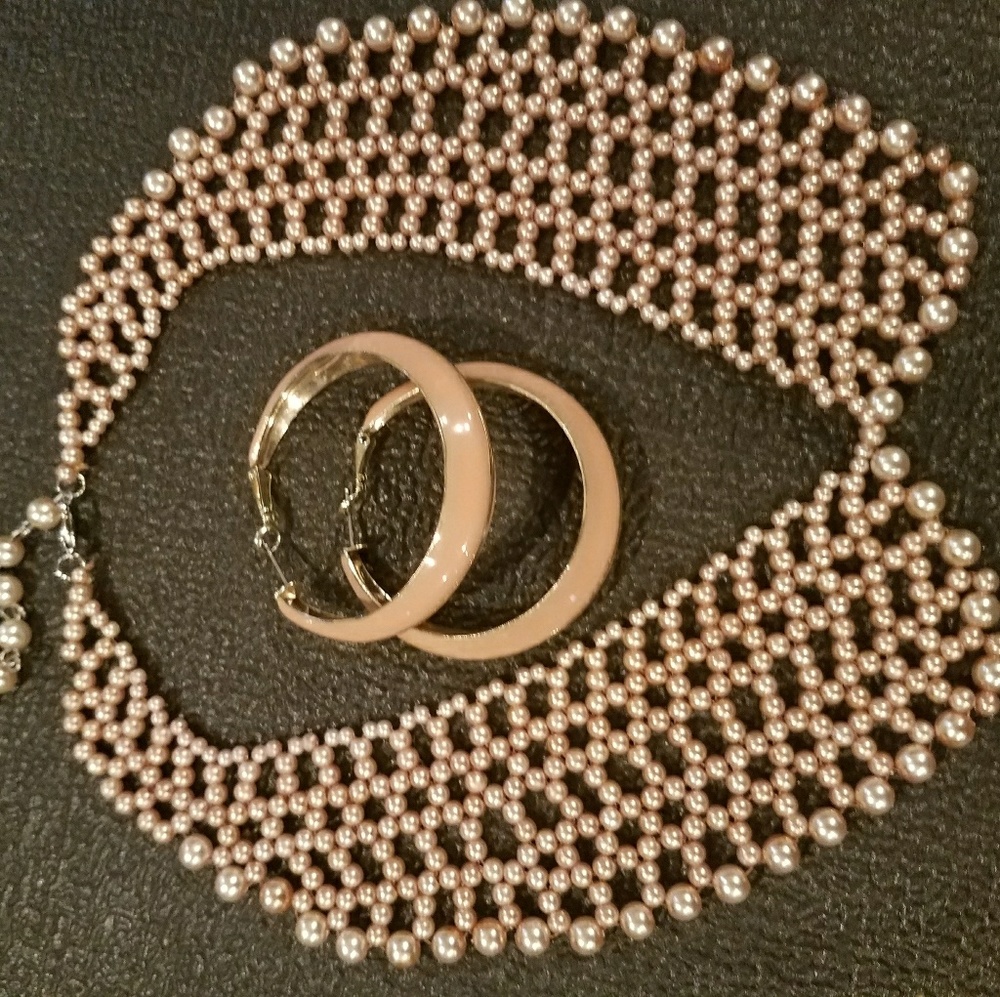 necklace and earrings